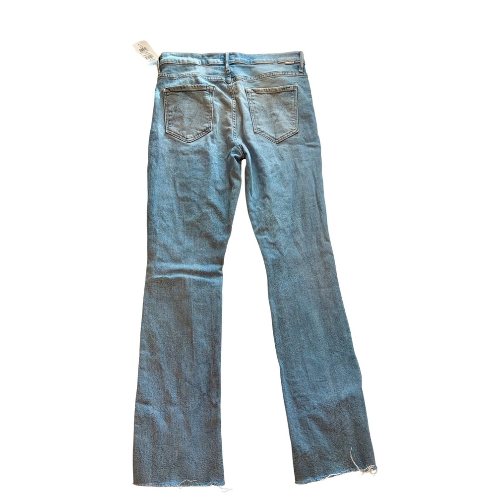 MOTHER The Insider Fray Bootcut Jeans Sneak Peek Wash Size 30 NWT Flaw - Picture 3 of 8